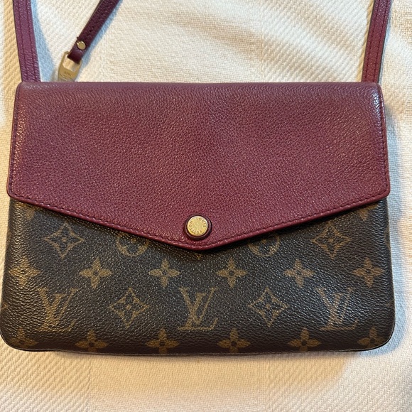 100% Authentic Louis Vuitton Twice Raisin Monogram Canvas Shoulder Bag - Picture 2 of 10